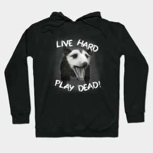 Live Hard Play Dead Punk Opossum Shirt Hoodie